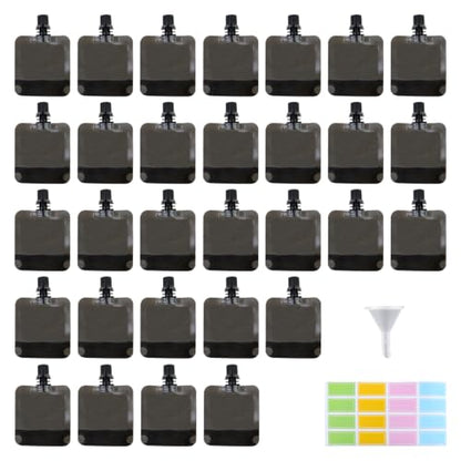 Leak-Proof Travel Plastic Flask Pouches for Toiletries - 50ml Pack of 30