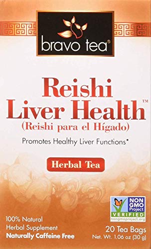 Bravo Tea Reishi Liver Health Caffeine Free, 20 Tea Bags, 2 Count