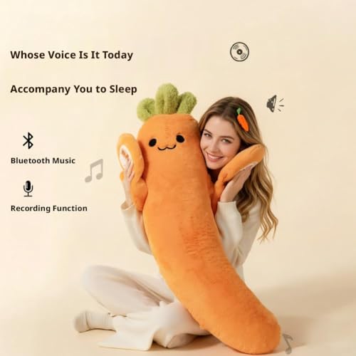 Carrot Plush Hugging Pillow for Sleep & Stress Relief - Medium