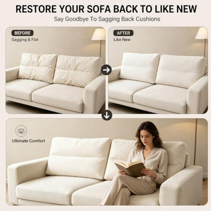 31x18x6 Inch Couch Back Cushion Replacement 2 Pack - Thick Support