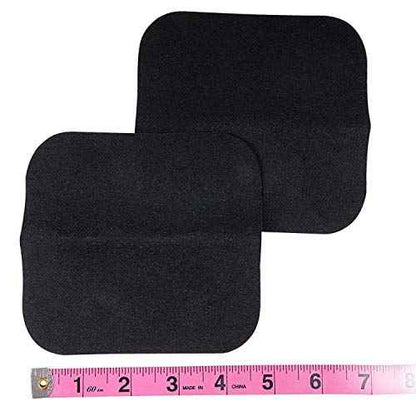 Singer 5-inch-by-5-inch Iron-On Patches, Black, 2 per Package (2 Pack)