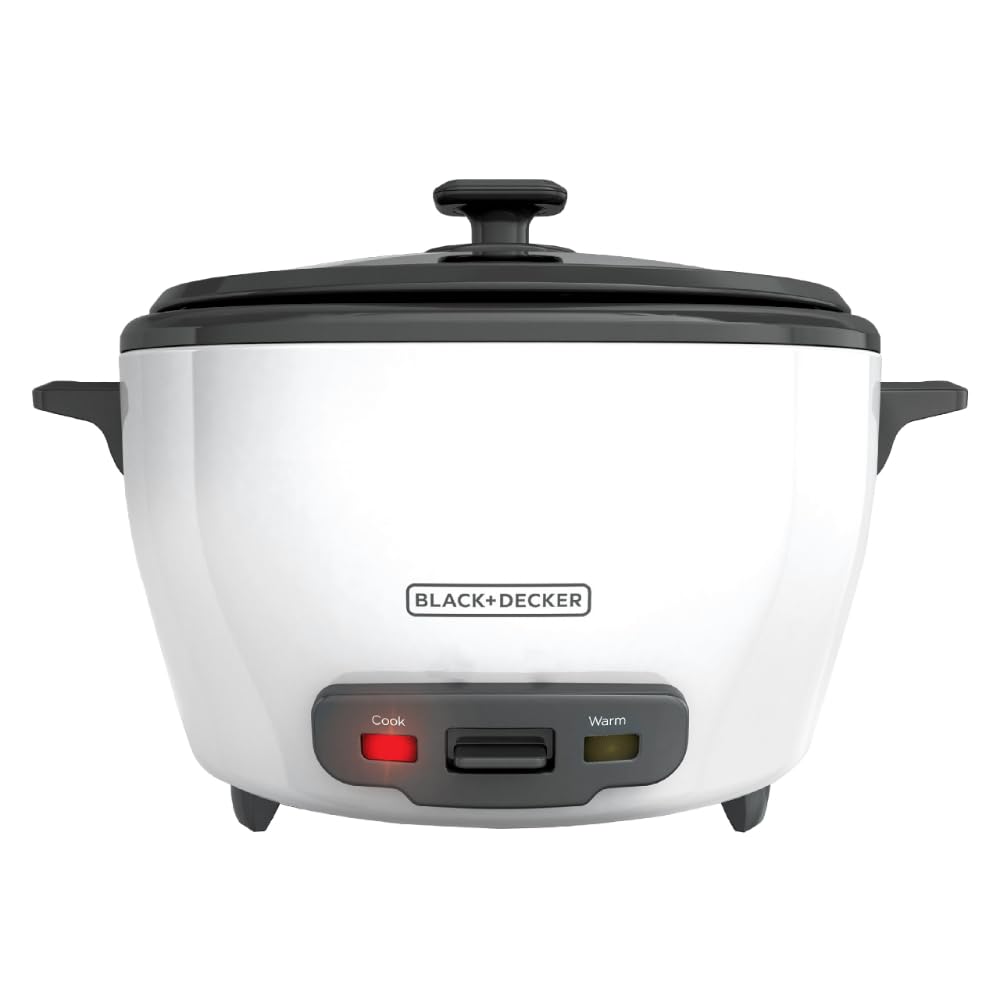 BLACK+DECKER 28-Cup & 6-Cup Rice Cookers with Steaming Baskets, Removable Non-Stick Bowls