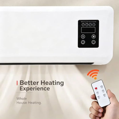 1500W Wall-Mounted Ductless Portable Air Conditioner & Heater Combo - Quiet Space Climate Control