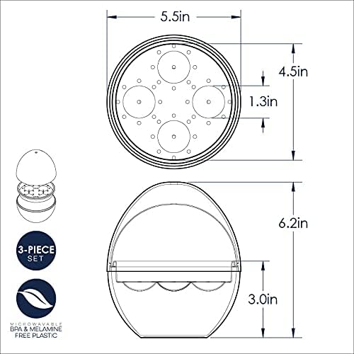 Nordic Ware Microwave Egg Boiler - Perfectly Cooked Eggs in Minutes | Compact Design for Easy Use