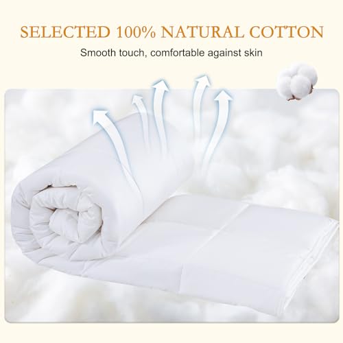 All-Season Wool Comforter Queen with Washable Cotton Duvet Cover - Breathable & Moisture-Regulating Bedding Set