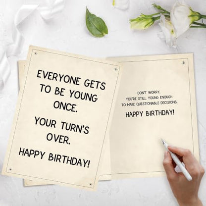 Funny Birthday Card for Men and Women SK-233 Old Age Joke Gift