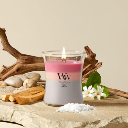 WoodWick Shoreline Trilogy Candles with Crackling Wick - 9.7oz