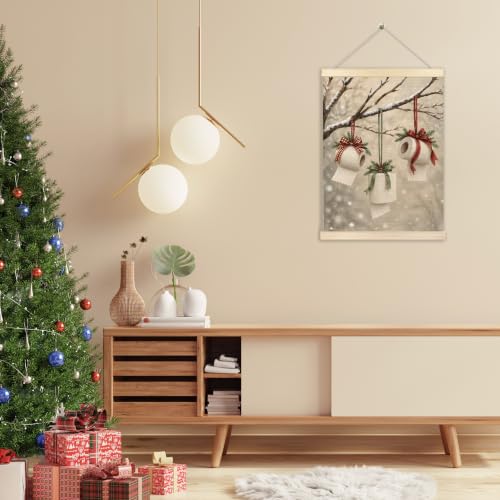 Christmas Toilet Paper Wall Art Poster with Canvas & Frame - A12 Wall Art