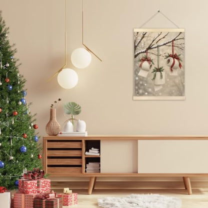 Christmas Toilet Paper Wall Art Poster with Canvas & Frame - A12 Wall Art