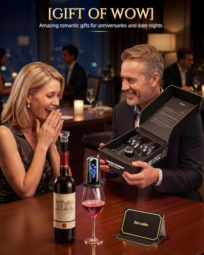 Electric Wine Aerator Decanter Set with Accessories - Gift Kit, 8 Pieces