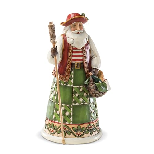 Christmas Santa Figurine 6.9 Inch Hand-Painted Holiday Decor Collectible