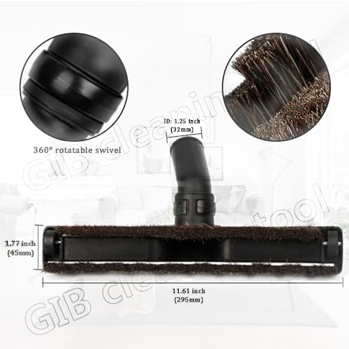 11 Pcs Household Vacuum Attachments for Shop Vac Accessories - 2 1/2" to 1 1/4" Vacuum Hose Adapter, 1 7/8" to 1" Adapter for Shop Vac, 1 1/4" Vacuum Brush Flexible Crevice Tool