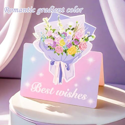 12 Pack Floral Greeting Cards Rainbow Gradient for Birthdays Graduation & More