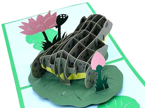 Pop-up Greeting Cards - Unique 3D Frog-Themed Birthday & Christmas Card KK111802