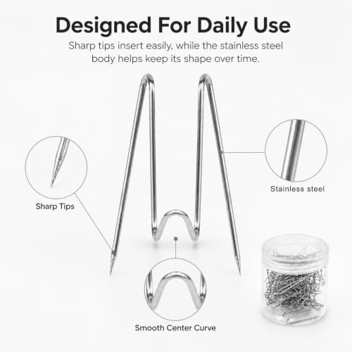 36 Pack Cubicle Wall Hooks for Office & Home - Stainless Steel Hangers with Storage Box