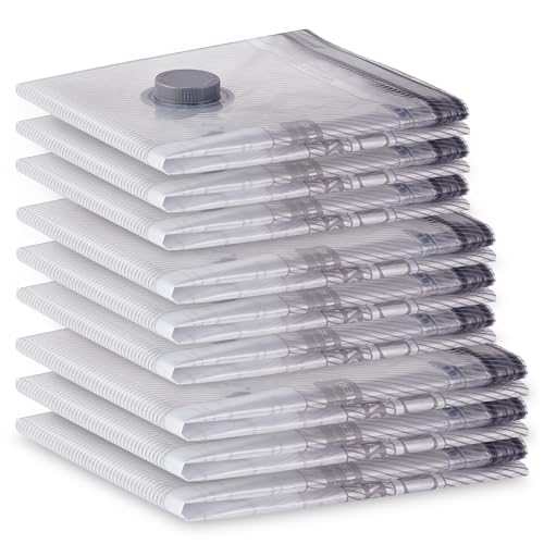 Travel Vacuum Storage Bags 9 Pack with 3 Sizes - Compression Packing for Clothing