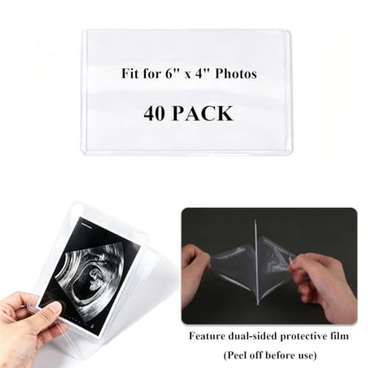 4x6 Side-Loading Ultrasound Photo Protector Case for Sonogram Pictures - Pregnancy Memory