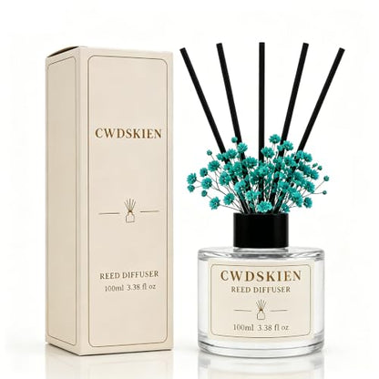 Jasmine Reed Diffuser Set 3.38oz Home Fragrance for Bathroom & Decor