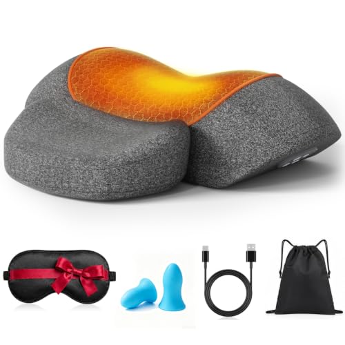 Cordless Neck Massage Pillow with Heat and Traction for Pain Relief