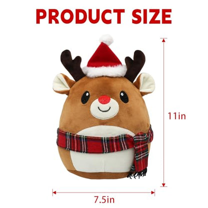 Christmas Milu Deer Plush Toy - 11 Inch Soft Decorative Plushie for Kids & Home - Variation of THIS listing