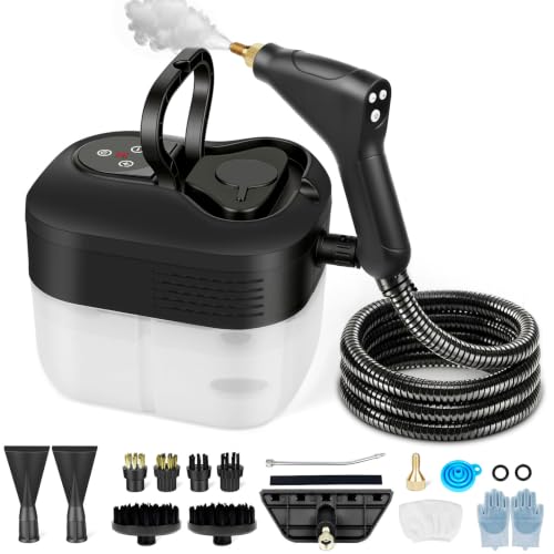 Handheld Steam Cleaner with 18 Accessories, 80-Minute Runtime, High-Pressure Steamer