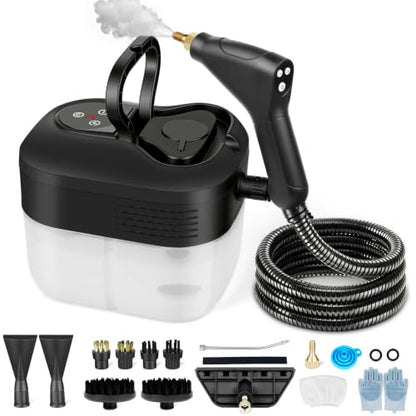 Handheld Steam Cleaner with 18 Accessories, 80-Minute Runtime, High-Pressure Steamer