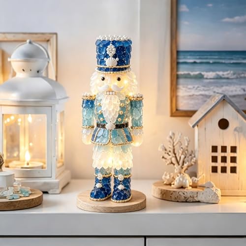 Sea Glass Art Kit for Adults with LED Light - Coastal Christmas Craft