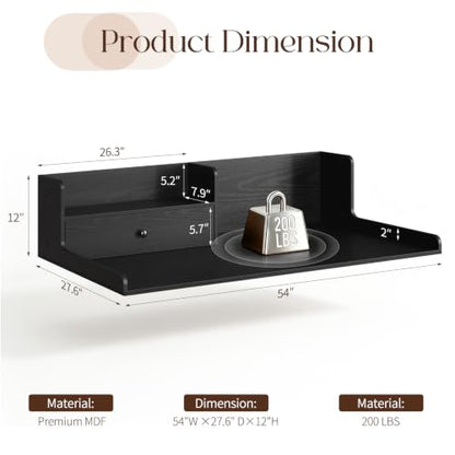 Laundry Room Countertop with Large Wooden Drawer for Organization