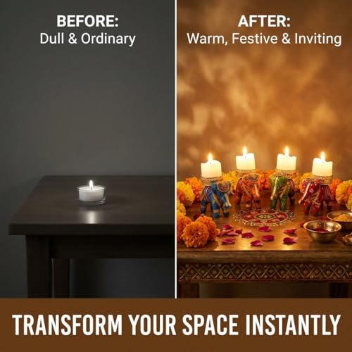 Traditional Tea Light Candle Holders for Diwali & Festive Decor - Assorted Designs