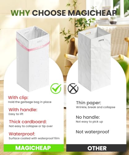 Disposable 30-Gallon Party Trash Cans with Rim Clips - 4 Pack