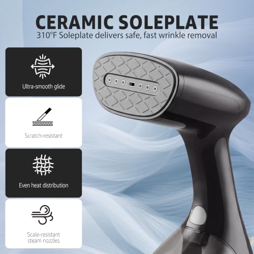 1400W Handheld Garment Steamer & Iron 2-in-1 - Fast Wrinkle Removal