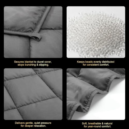 Weighted Blanket for Adults 60x80 Inches 20lbs Charcoal - Cozy Comfort