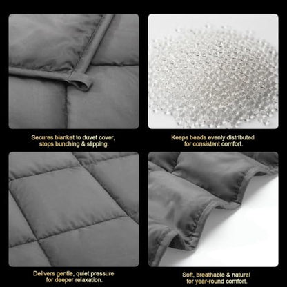 Weighted Blanket for Adults 60x80 Inches 20lbs Charcoal - Cozy Comfort