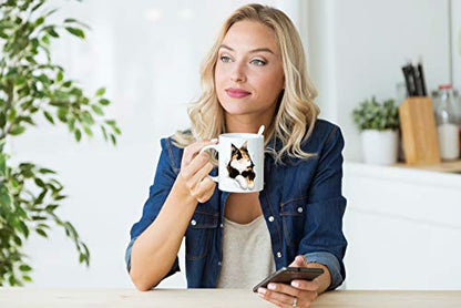 11oz Calico Cat Coffee Mug - Funny Ceramic Cat Lover Gift - Novelty Present