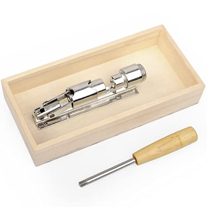 Heavy Duty Nutcracker with Wooden Bowl and Adjustable Cone for All Sizes of Nuts