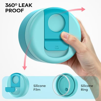 Kids 14 oz Insulated Thermo Food Jar Blue Leakproof Vacuum Container