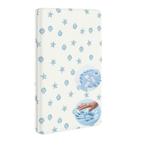 35x20 Baby Bassinet Mattress Pad - 2-Inch Gel & Foam Dual Sided with Removable Cover - Rectangular 35'' x 20'' x 2'' Variation