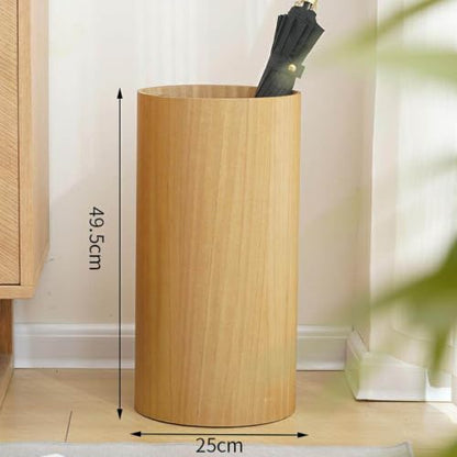 Vintage Solid Wood Umbrella Stand with Drip Tray - 50x25cm