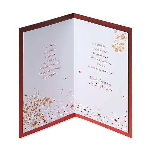 Romantic Christmas Card for Wife with Detachable Keepsake Ornament - Holiday Greeting