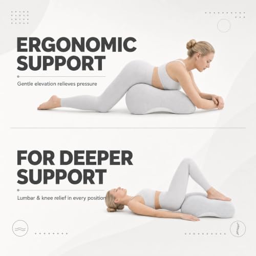Memory Foam Wedge Support Pillow - Ergonomic Prone Pillow, Light Gray
