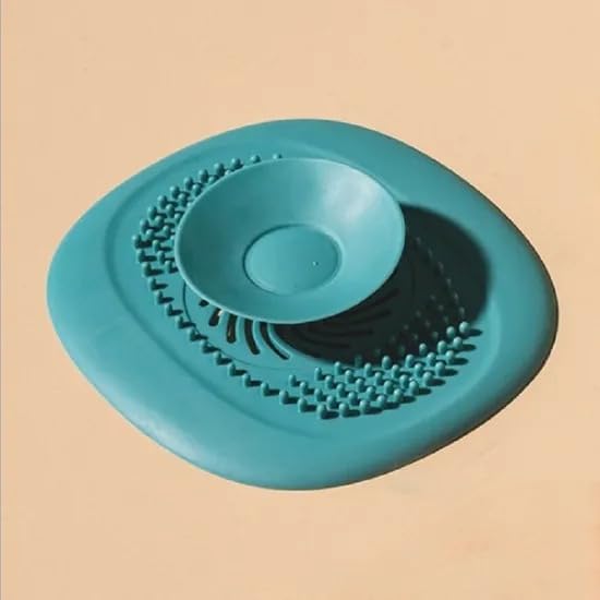 2-in-1 Silicone Shower Drain Cover & Stopper - Hair & Debris Trap