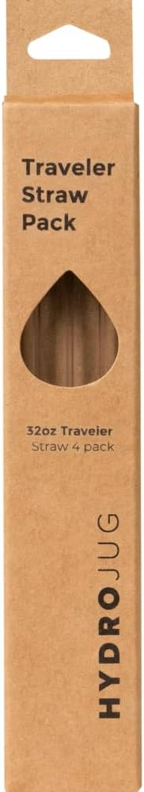 HydroJug 32oz Black Traveler Water Bottle - Includes Replacement Straws for Convenience