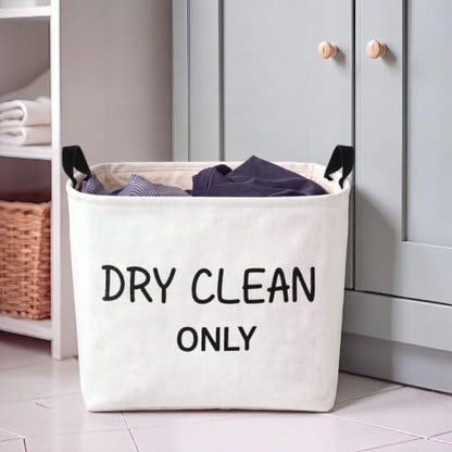 FillTouch Canvas Laundry Basket - Dry Clean Only Printed Organizer