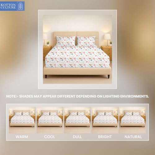 Egyptian Cotton Fitted Sheet Set - Rain Forest Pattern, Olympic Queen, 16" Deep Pockets