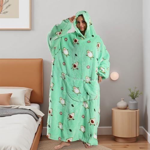 Avocado Wearable Blanket Hoodie for Adults - Oversized Soft Warm Blanket Sweatshirt