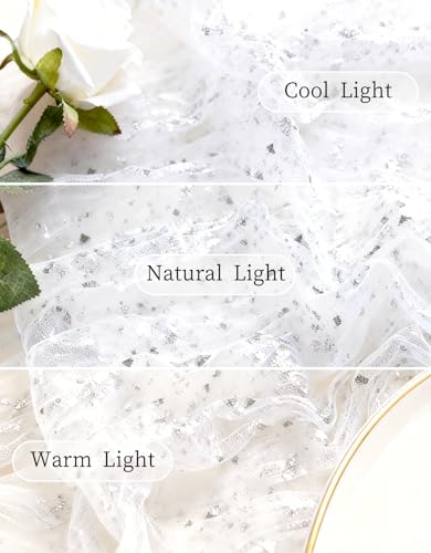 Sliver Glitter Table Runner Set - 3 Pack 28x120 Inches, Elegant Wedding & Party Decor