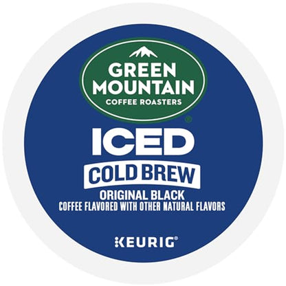Green Mountain Coffee Roasters Original Black Iced Cold Brew Coffee, Single Serve Keurig K-Cup Pods, 20-Count Box