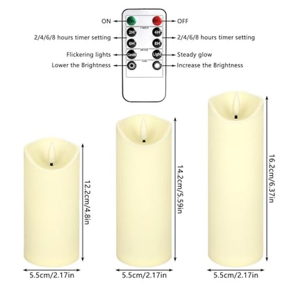 72 Pack Ivory Flameless LED Candles with Remote Control - Realistic Flickering & Timer