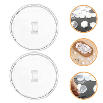 50 Pack Adhesive Ceiling Hooks for Lightweight Hanging - Transparent