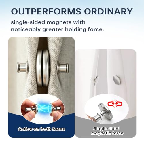 Magnetic Curtain Clips - 10 Pack for Window, Shower & Patio Curtains